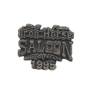 Vintage Iron Horse Saloon 1995 Pin Badge With Dual Clutches